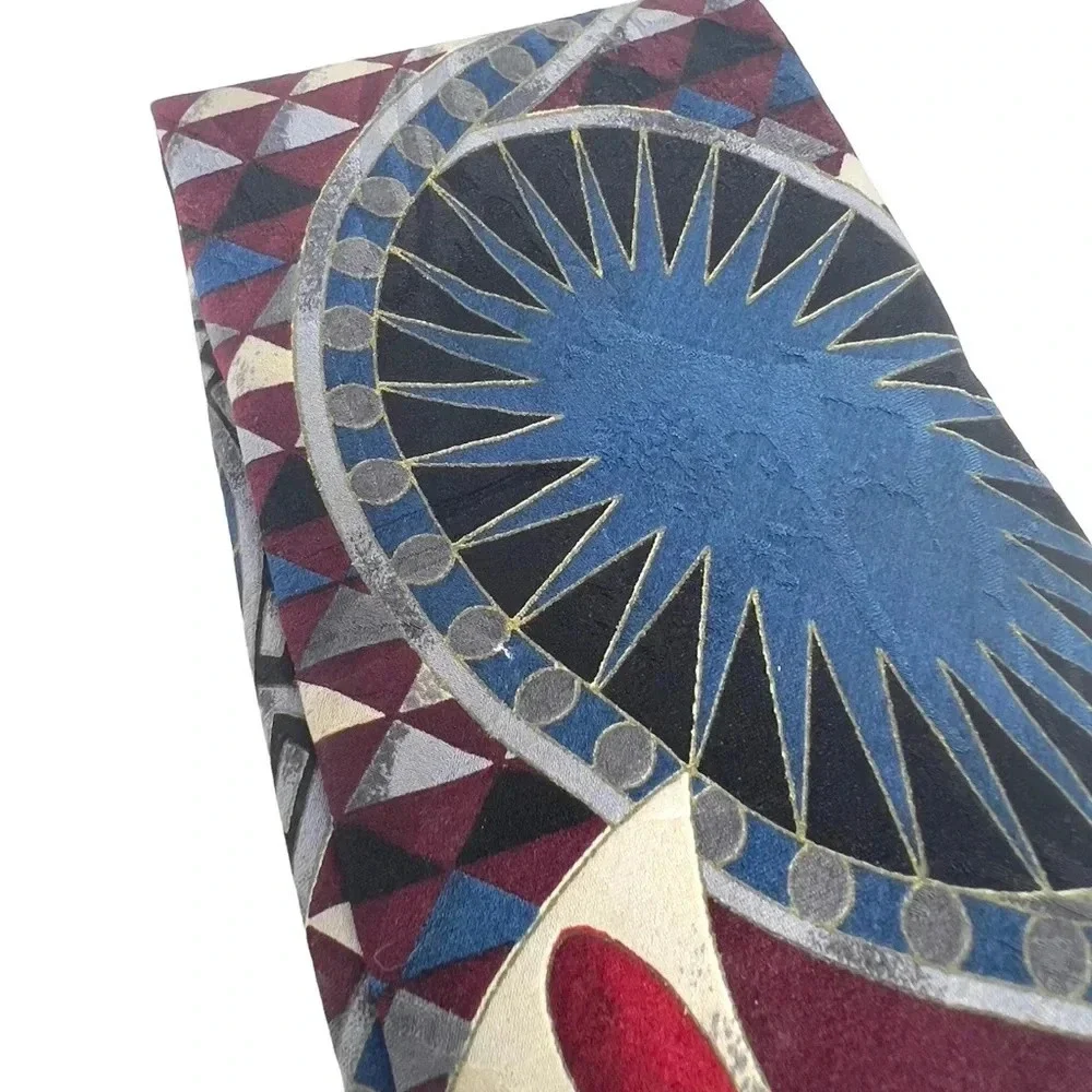 Vintage GIVENCHY Monsieur Silk Tie 90s Abstract Geometric Art Deco Necktie